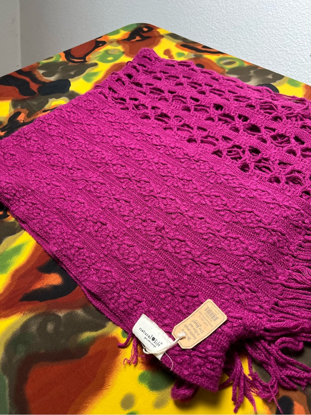 NWT NATURAL LIFE PINK SCARF